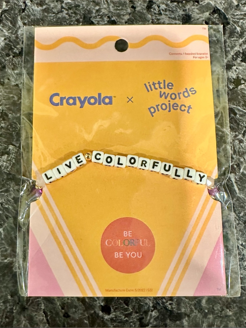 Little Words Project & Crayola 'Live Colorfully' Beaded Bracelet
